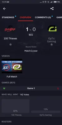 Upcomer eSports android App screenshot 2