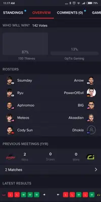 Upcomer eSports android App screenshot 3